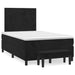 Pat box spring cu saltea, negru, 120x190 cm, catifea thumbnail 1