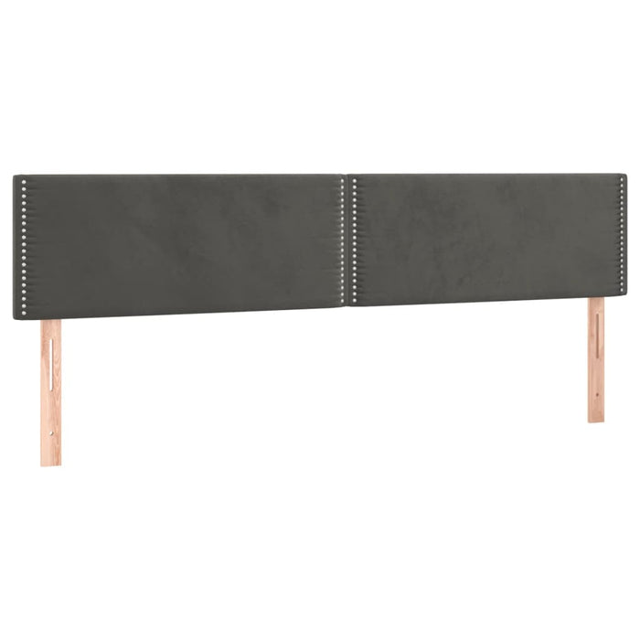 Pat box spring cu saltea, gri închis, 120x190 cm, catifea