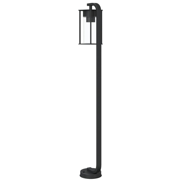 Lampă exterioară de podea, negru, 100 cm, oțel inoxidabil