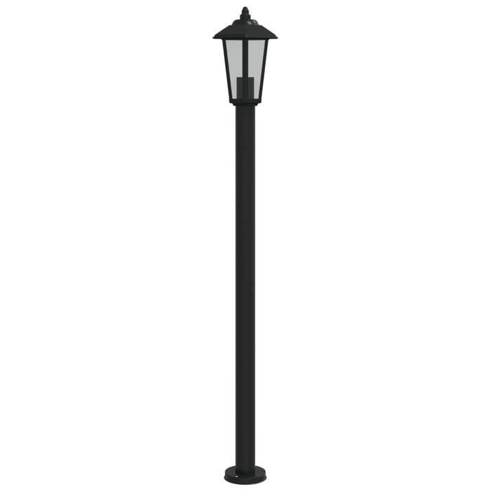 Lampă exterioară de podea, negru, 120 cm, oțel inoxidabil