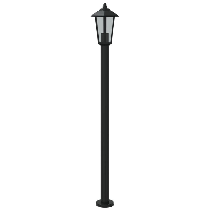 Lampă exterioară de podea, negru, 120 cm, oțel inoxidabil