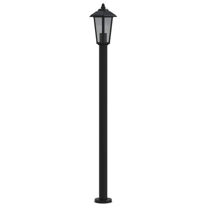 Lampă exterioară de podea, negru, 120 cm, oțel inoxidabil