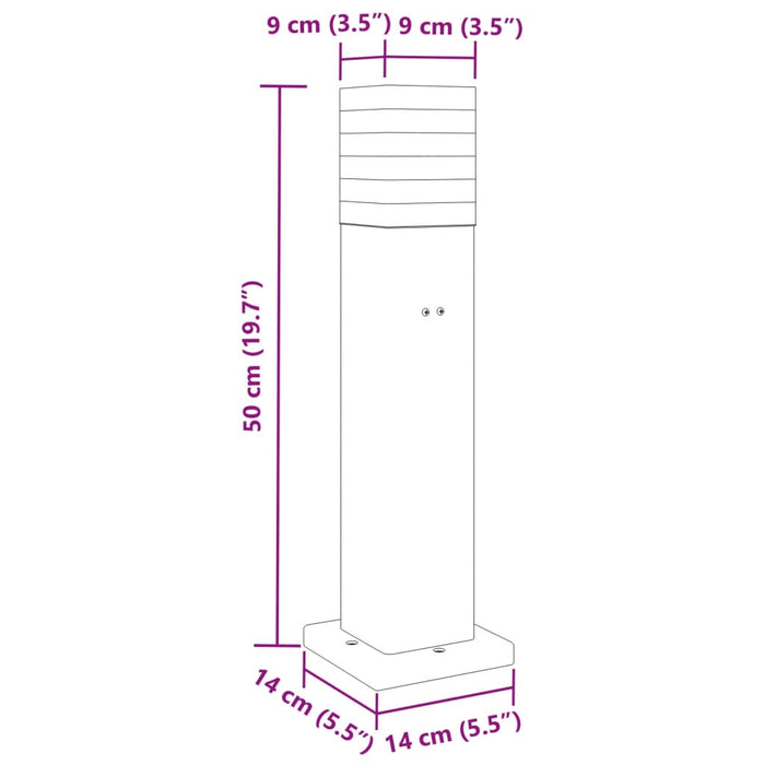 Lămpi exterioare de podea cu priză, 3 buc. negru 50 cm aluminiu