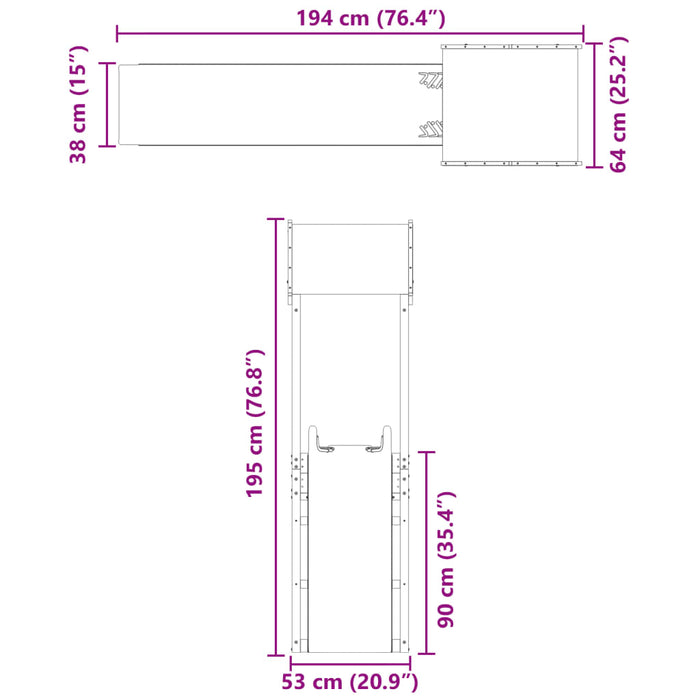 Set de joacă pentru exterior, lemn de pin impregnat