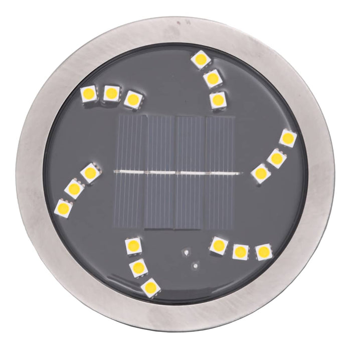 Lămpi solare cu țăruși de sol pentru exterior, 12 buc. alb cald