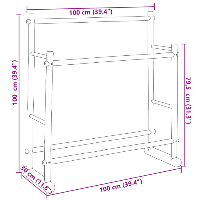 Suport pentru haine, 100x30x100 cm, bambus