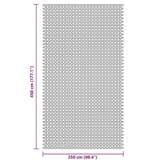 Covoraș de camping, antracit, 4,5x2,5 m