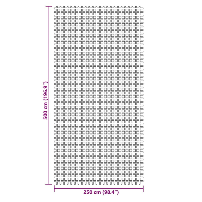 Covoraș de camping, verde, 5x2,5 m