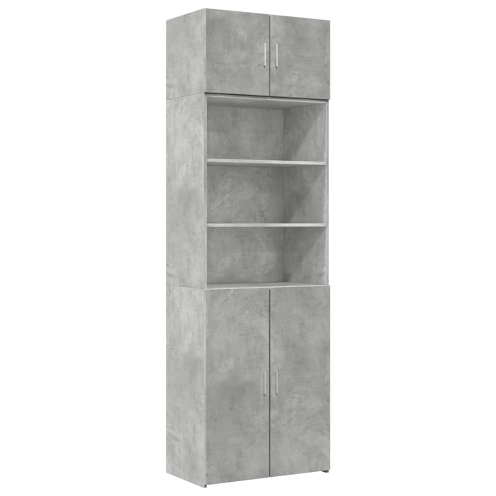 Dulap de depozitare, gri beton, 70x42,5x225 cm, lemn prelucrat