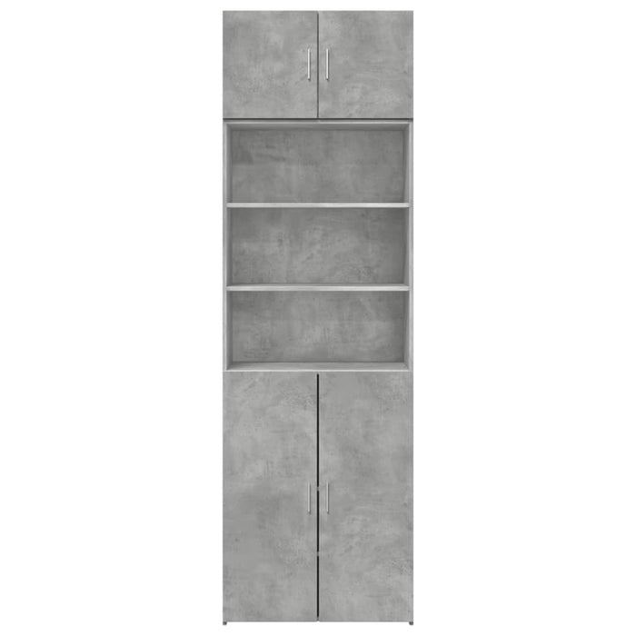 Dulap de depozitare, gri beton, 70x42,5x225 cm, lemn prelucrat