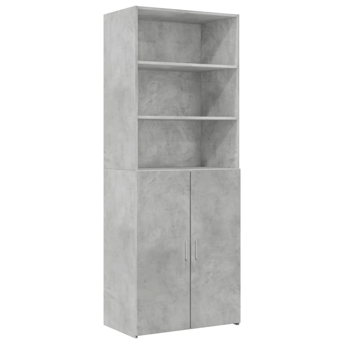 Dulap de depozitare, gri beton, 70x42,5x225 cm, lemn prelucrat