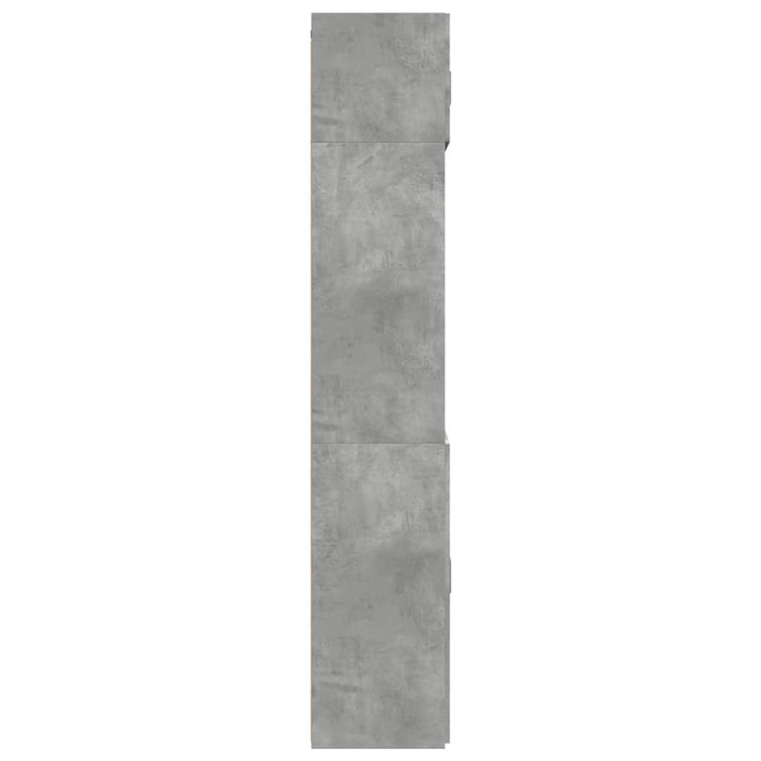 Dulap de depozitare, gri beton, 70x42,5x225 cm, lemn prelucrat