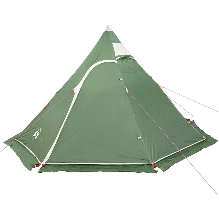 Cort de camping tipi pentru 5 persoane, verde, impermeabil