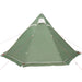 Cort de camping tipi pentru 5 persoane, verde, impermeabil thumbnail 5