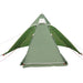 Cort de camping tipi pentru 5 persoane, verde, impermeabil thumbnail 6