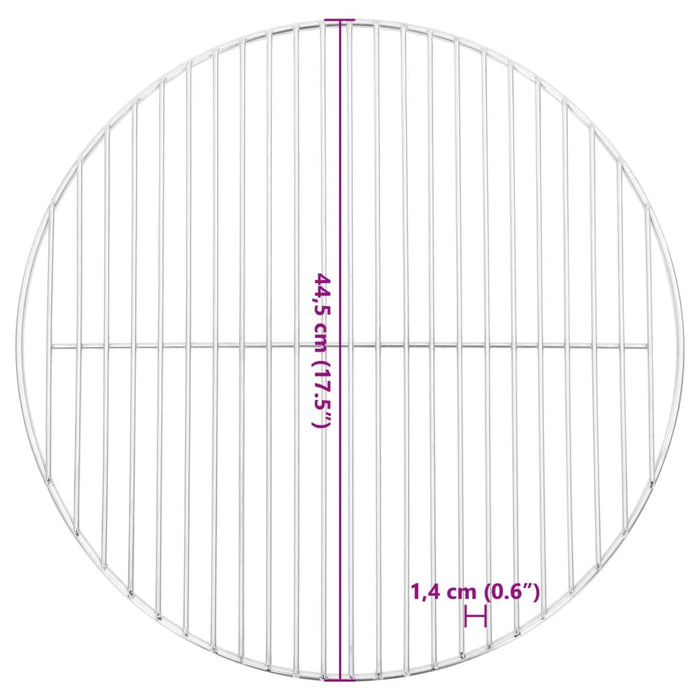 Grill pentru grătar rotund, Ø44,5 cm, oțel inoxidabil 304