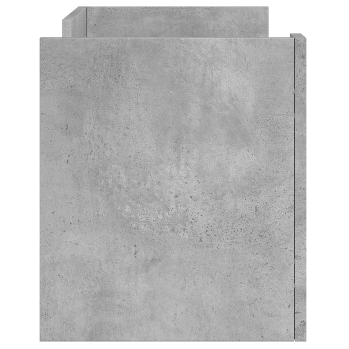 Comodă TV, gri beton, 80x35x40 cm, lemn prelucrat