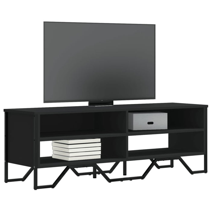 Dulap TV, negru, 122x34x41 cm, lemn prelucrat