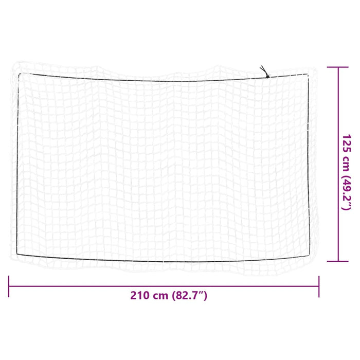 Plasă de remorcă cu funie elastică, alb, 2,1x1,25 m, PP