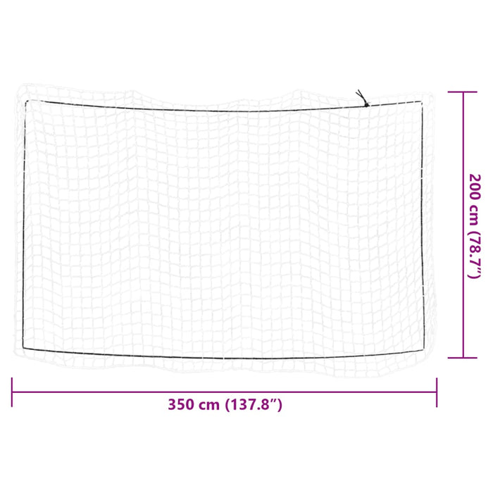 Plasă de remorcă cu funie elastică, alb, 3,5x2 m, PP