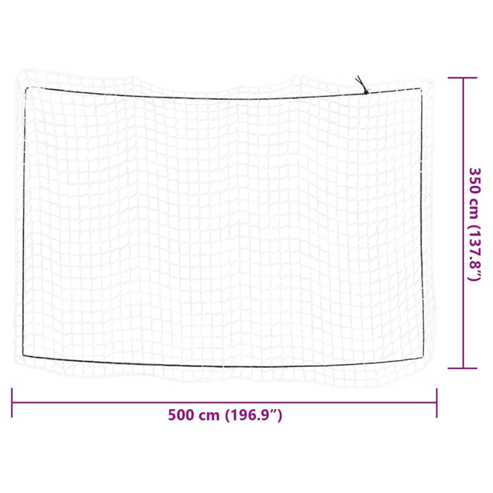 Plasă de remorcă cu funie elastică, alb, 5x3,5 m, PP