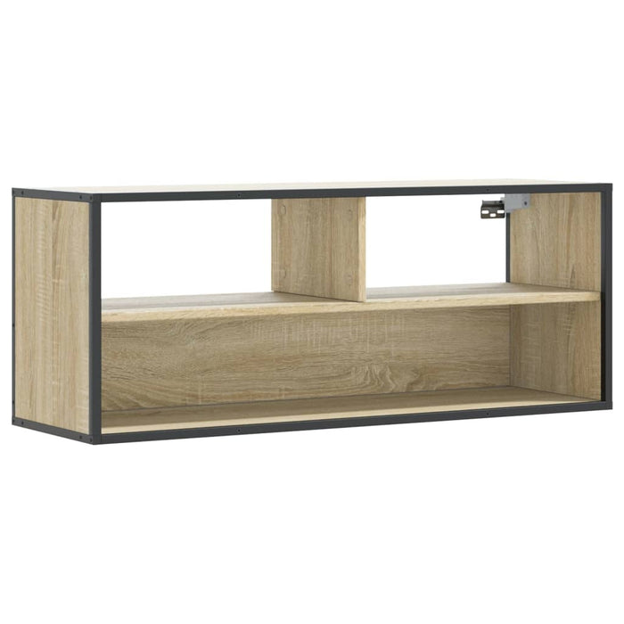 Dulap TV stejar sonoma, 100x31x39,5 cm, lemn prelucrat și metal