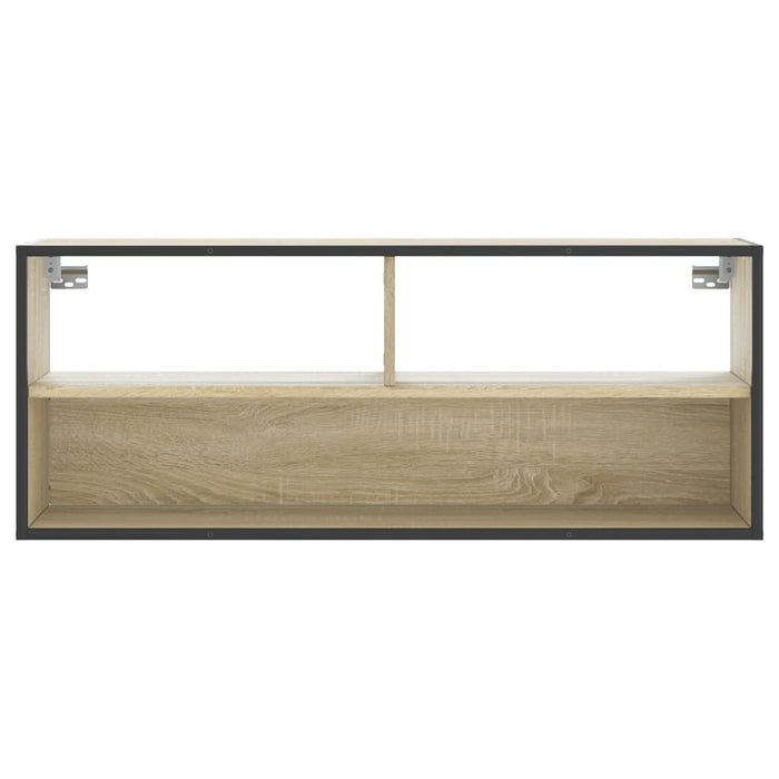 Dulap TV stejar sonoma, 100x31x39,5 cm, lemn prelucrat și metal