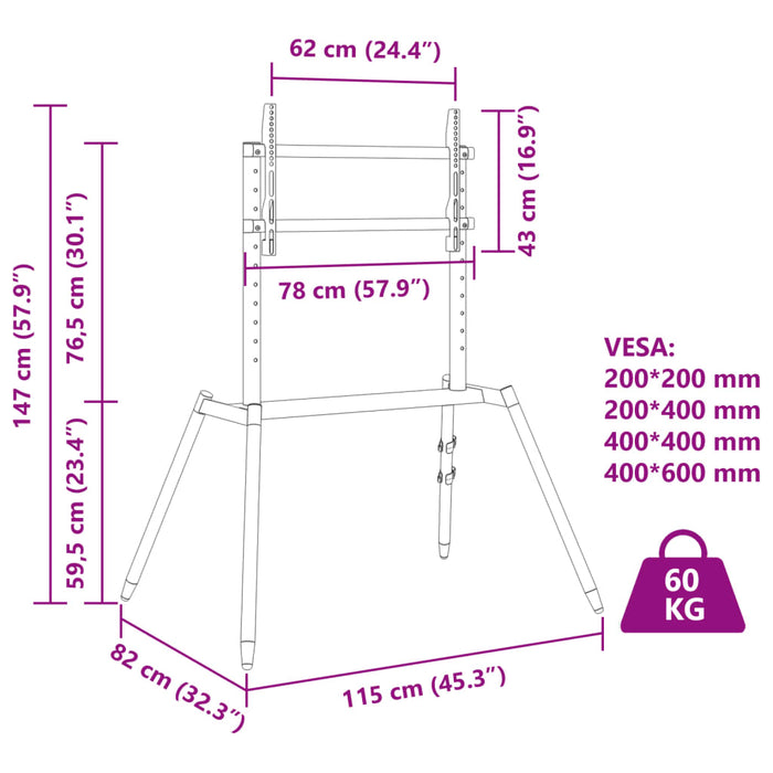 Suport TV cu șevalet ecran max. 37-86 inci VESA 400x600mm 60 kg