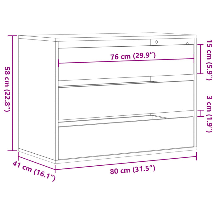 Dulap colț cu sertare alb 80x41x58 cm lemn prelucrat