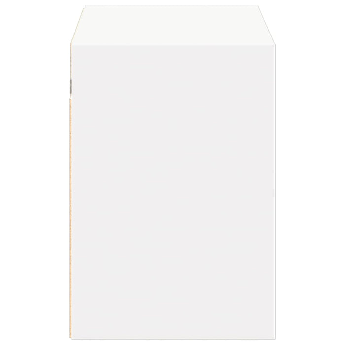 Comodă TV de perete cu lumini LED, alb, 100x31x45 cm