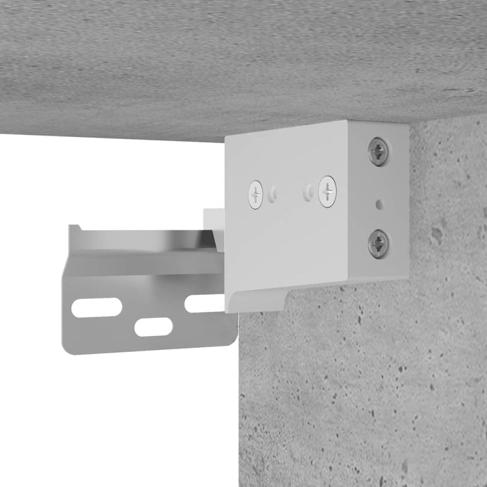 Noptiere montate pe perete cu lumini LED, 2 buc., gri beton