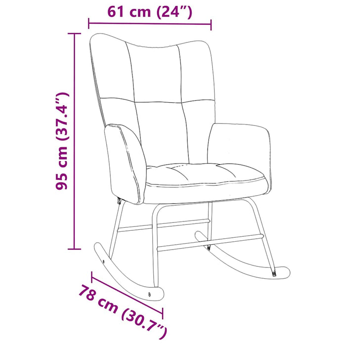 Scaun balansoar, gri deschis, material textil