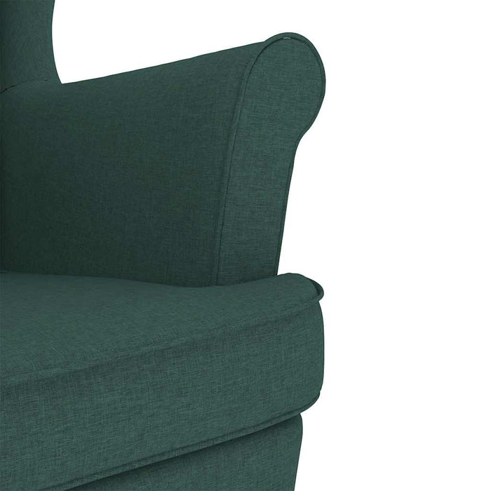 Scaun balansoar, verde închis, 74x90x102 cm, material textil