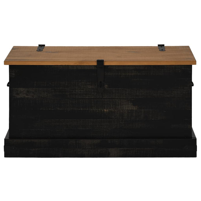 Cufă de depozitare HALDEN Negru 91x48x47 cm Lemn masiv de pin