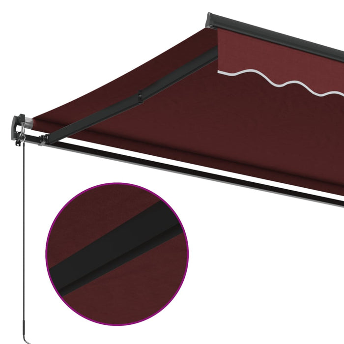 Copertina retractabilă manual, vișiniu, 400x300 cm