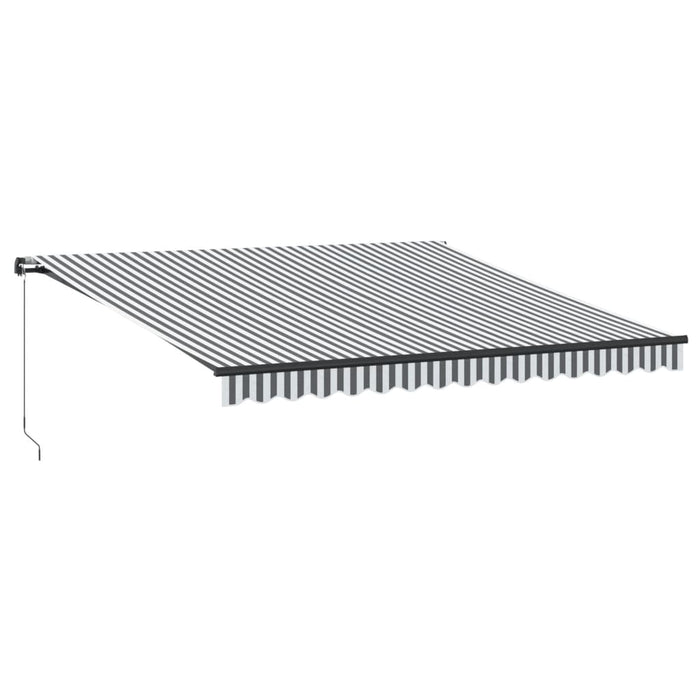 Copertină retractabilă manual cu LED, antracit/alb, 400x300 cm