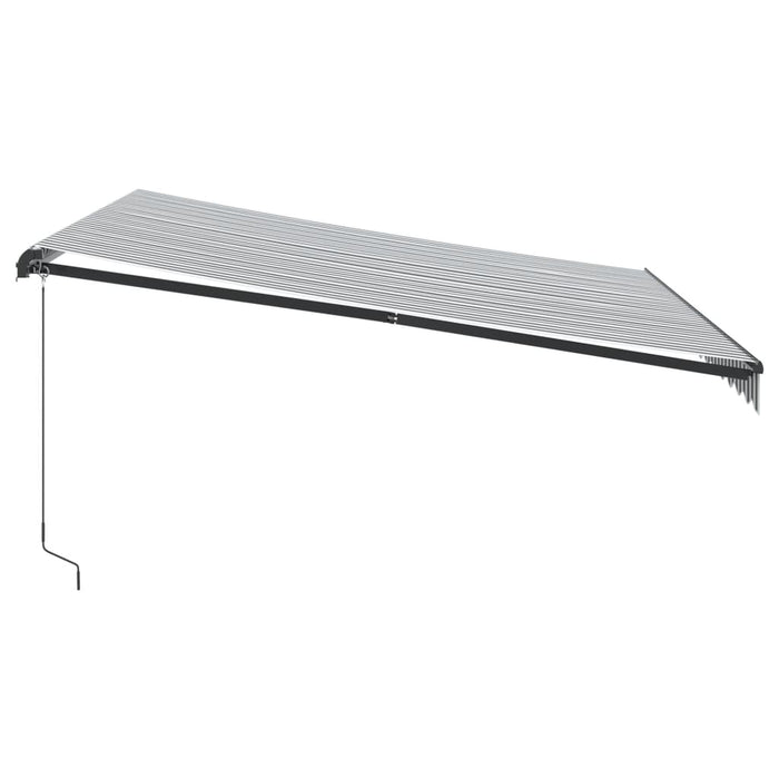 Copertină retractabilă manual cu LED, antracit/alb, 400x300 cm