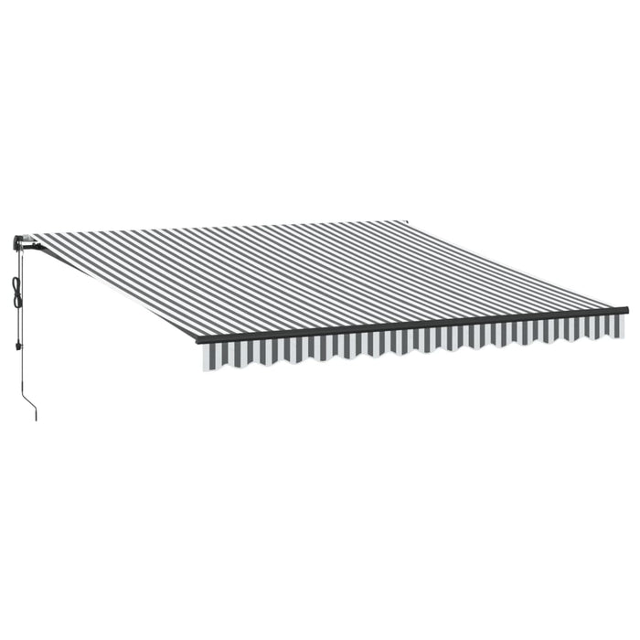 Copertină retractabilă automat cu LED, antracit/alb, 400x300 cm