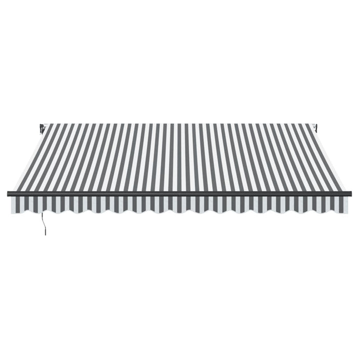 Copertină retractabilă automat cu LED, antracit/alb, 400x300 cm