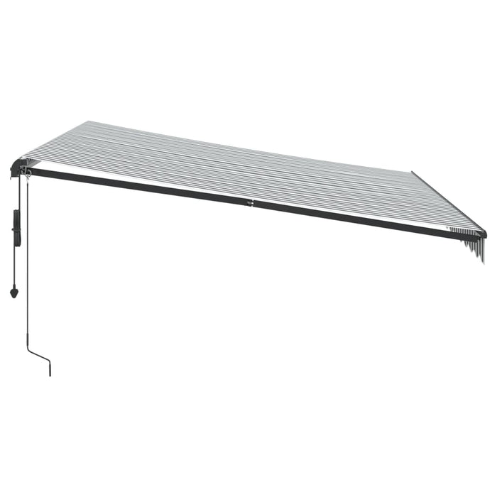 Copertină retractabilă automat cu LED, antracit/alb, 400x300 cm