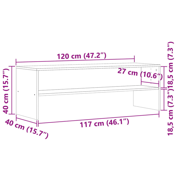 Dulap TV, lemn vechi, 120x40x40 cm, lemn prelucrat