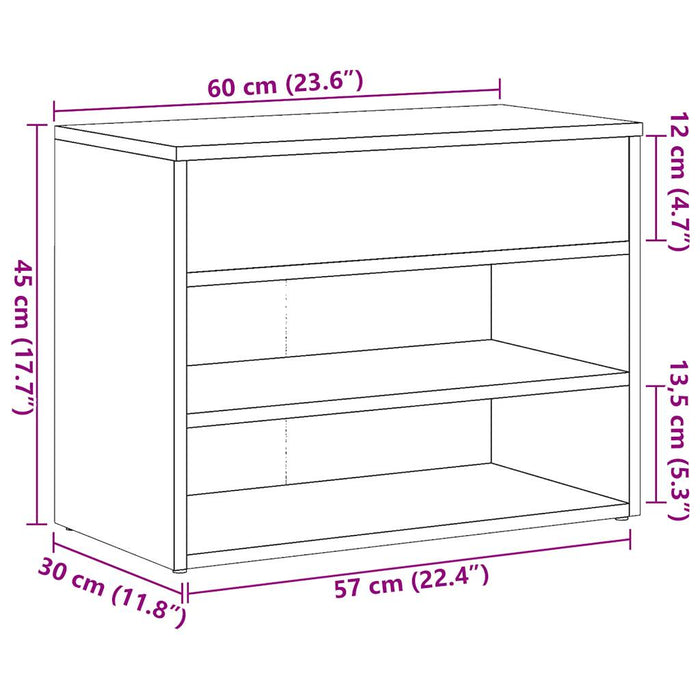 Banchetă pantofar stejar artizanal 60x30x45 cm, lemn prelucrat