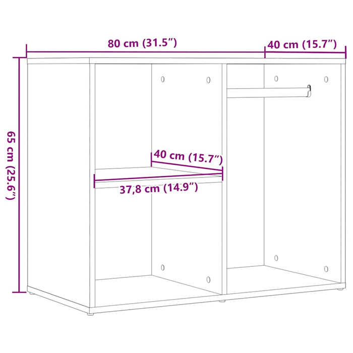 Dulap de toaletă din lemn vechi 80x40x65 cm din lemn prelucrat