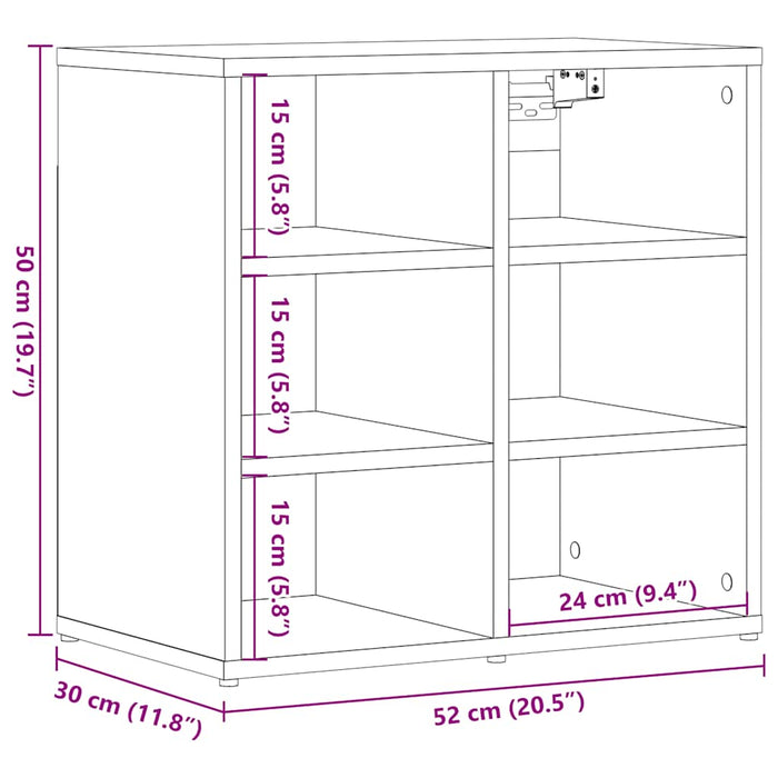 Dulap Pantofi Stejar Artizanal 52x30x50 cm