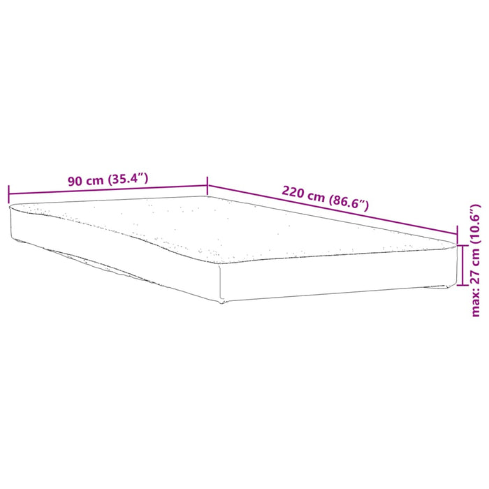 Protecție de saltea, alb, 90x220 cm, impermeabilă