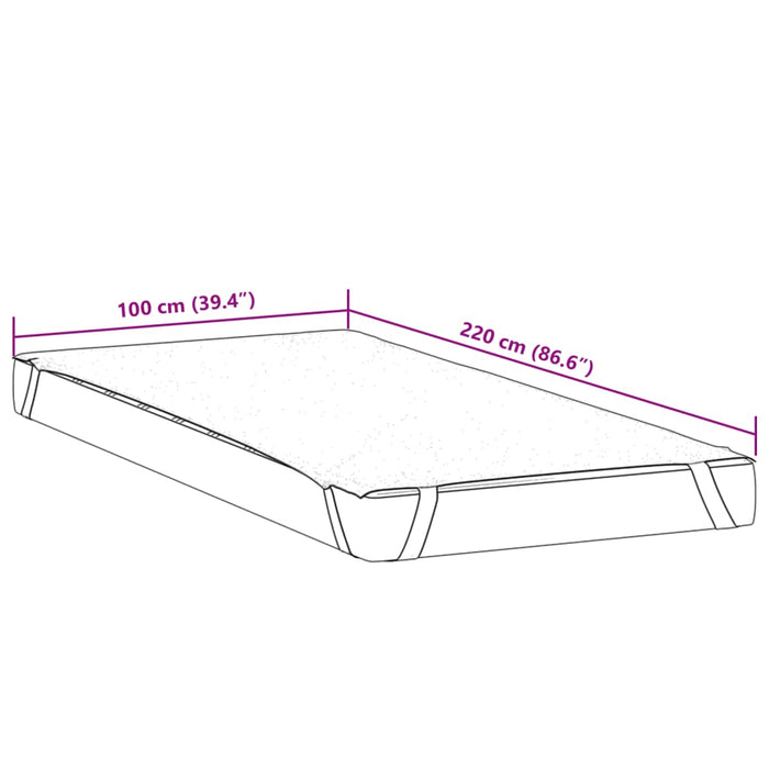 Protecție de saltea, alb, 100x220 cm, impermeabilă