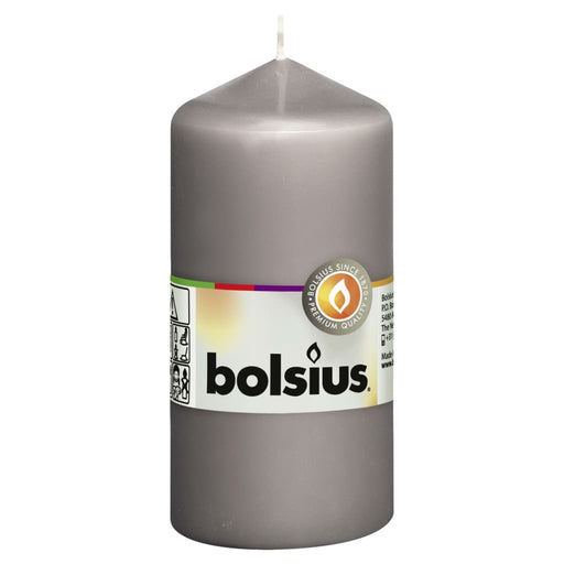 Bolsius Lumânări bloc, 10 buc., gri cald, 120 x 58 mm , 1 - homenest.ro