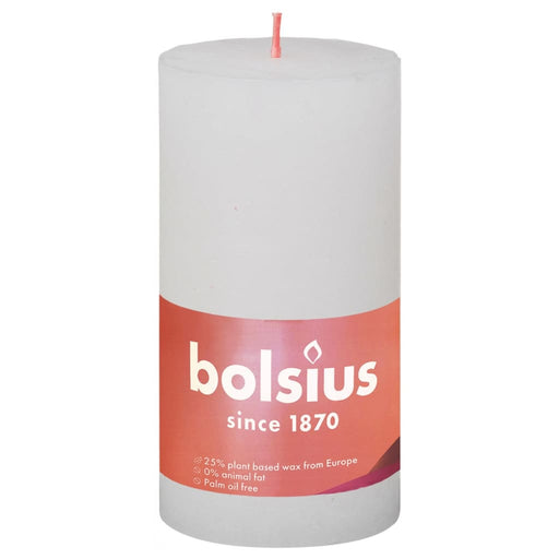 Bolsius Lumânări bloc rustice Shine, 4 buc., alb gri, 130x68 mm , 1 - homenest.ro