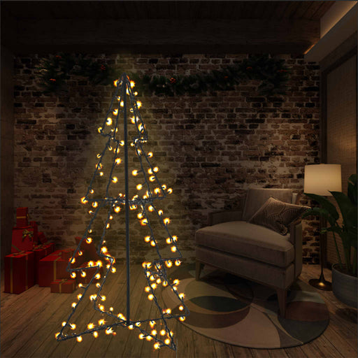 Brad Crăciun conic, 78x120 cm, 160 LED-uri, interior & exterior , 1 - homenest.ro