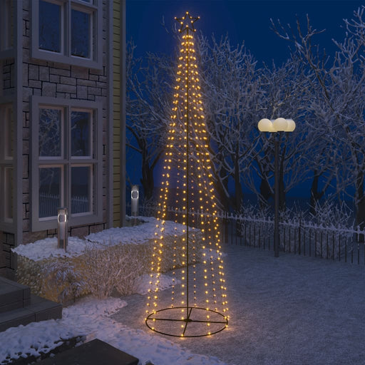 Decorațiune brad de Crăciun conic 400 LED-uri alb cald 100x360 cm , 1 - homenest.ro